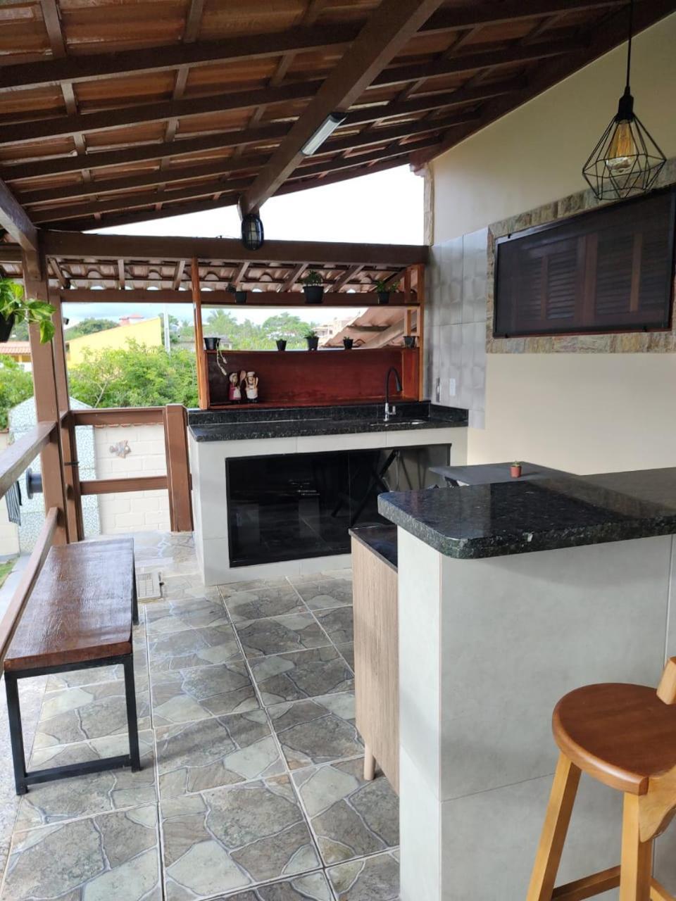 Casa Em Frente A Praia De Jacone 사콰레마 객실 사진